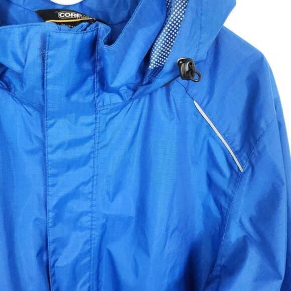 Core 365 By North End Blue Hooded Windbreaker Rain Jacket Waist Length Mens L - Picture 2 of 10